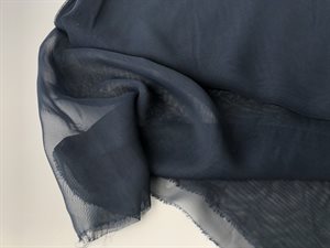 Fastvævet chiffon - i dyb marine